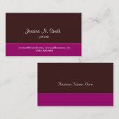 プレーンシンプル、エレガントパープルの名刺。 名刺 (正面/裏面)