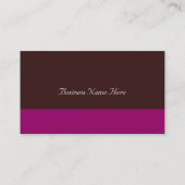 プレーンシンプル、エレガントパープルの名刺。 名刺 (裏面)