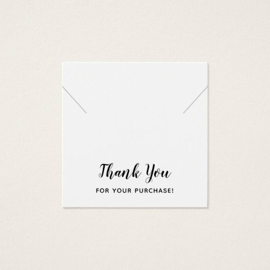 プレーンスクエアサンキューネックレスディスプレイカード (正面)