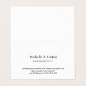 プレーンスタイリッシュエレガントミニマルシンプルリスト 名刺 (外部フラット)