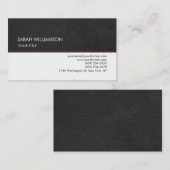 プレーンスタイリッシュグレーホワイトプロフェッショナルユニーク 名刺 (正面/裏面)