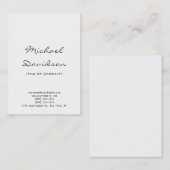 プレーンスタイリッシュグレー白黒名刺 名刺 (正面/裏面)