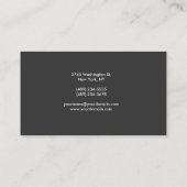 プレーンスタイリッシュグレー魅力的な名刺 名刺 (裏面)
