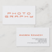 プレーンスタイリッシュシンプルフォトグラファー 名刺 (正面/裏面)