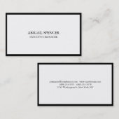 プレーンスタイリッシュシンプル白黒プロフェッショナル 名刺 (正面/裏面)