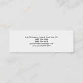 プレーンスタイリッシュスキニーホワイトプロフェッショナルの作成 スキニー名刺 (裏面)