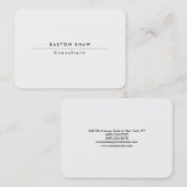 プレーンスタイリッシュチュビーホワイトプロフェッショナルの作成 名刺 (正面/裏面)