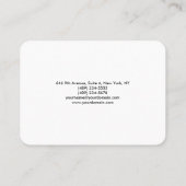 プレーンスタイリッシュチュビーホワイトプロフェッショナルの作成 名刺 (裏面)