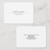 プレーンスタイリッシュチュビーホワイトプロフェッショナルの作成 名刺 (正面/裏面)