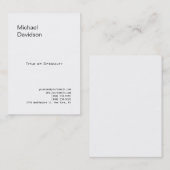 プレーンスタイリッシュチョビー白黒名刺 名刺 (正面/裏面)