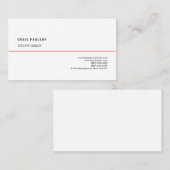 プレーンスタイリッシュホワイトプロフェッショナルミニマルシンプルリスト 名刺 (正面/裏面)