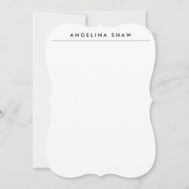 プレーンスタイリッシュホワイトプロフェッショナル作成 ノートカード