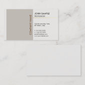 プレーンスタイリッシュモダンプロフェッショナルエレガントデザイン 名刺 (正面/裏面)