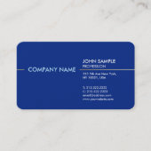 プレーンスタイリッシュモダンプロフェッショナルエレガントブルー 名刺 (正面)