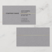 プレーンスタイリッシュモダンプロフェッショナルグエレガントレイ 名刺 (正面/裏面)