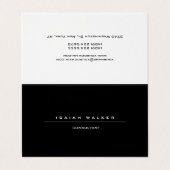 プレーンスタイリッシュユニーク特殊ブラック&ホワイト 名刺 (外部フラット)