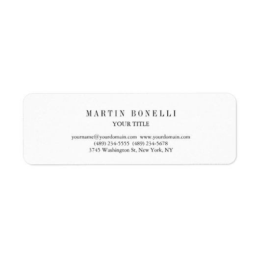 プレーンスリムプロフェッショナルブラック&ホワイト ラベル (正面)