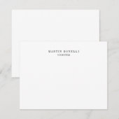 プレーンスリムプロフェッショナルブラック&ホワイト 出欠カード (正面/裏面)