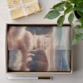 プレーンズのデコパージュの水彩バイソン 薄葉紙 (ギフト)