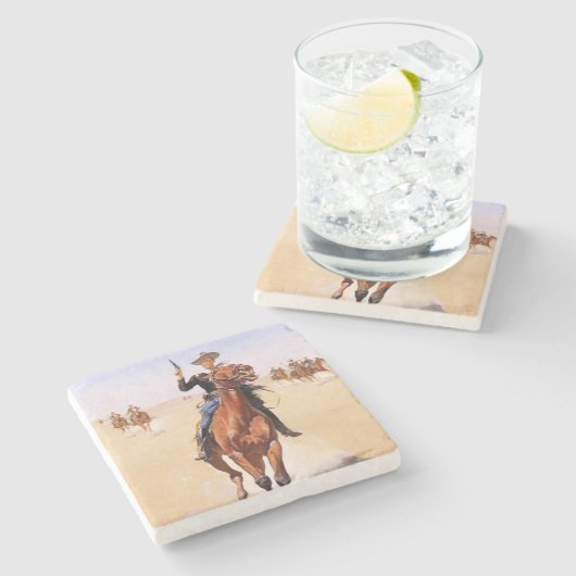 プレーンズのトルーパー(カウボーイホースライダー) ストーンコースター (横)