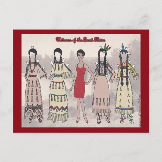 プレーンズの素晴らし紙人形葉書のニタンナ ポストカード (正面)