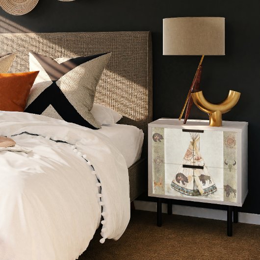 プレーンズインディアン先住民テペバッファローディアデクページ 薄葉紙