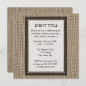 プレーンタンバーラップの背景テンプレート 招待状 (正面/裏面)