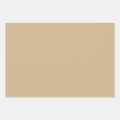 プレーンダークタンベージュ色ブラウンシェード3トーン ラッピングペーパーシート (正面2)