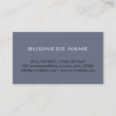 プレーンダークブルー&グレーエレガントプロフェッショナルモダン 名刺 (裏面)