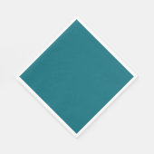 プレーンティール（緑がかった色）カリブのダークブルー スタンダードランチョンナプキン (角)