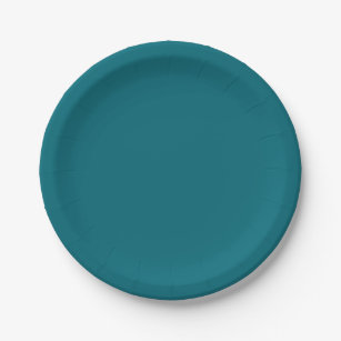 プレーンティール（緑がかった色）カリブのダークブルー ペーパープレート