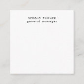 プレーントレンディーミニマルプロフェッショナルプロファイル エンクロージャーカード (正面)