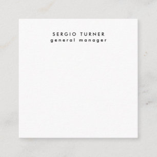 プレーントレンディーミニマルプロフェッショナルプロファイル エンクロージャーカード