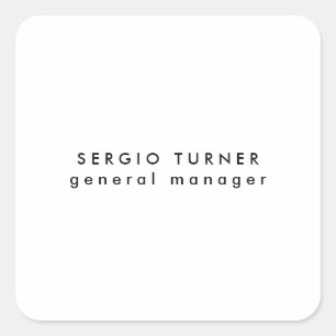 プレーントレンディーミニマルプロフェッショナルプロファイル スクエアシール