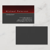 プレーントレンディーレッドグレーモダン名刺 名刺 (正面/裏面)