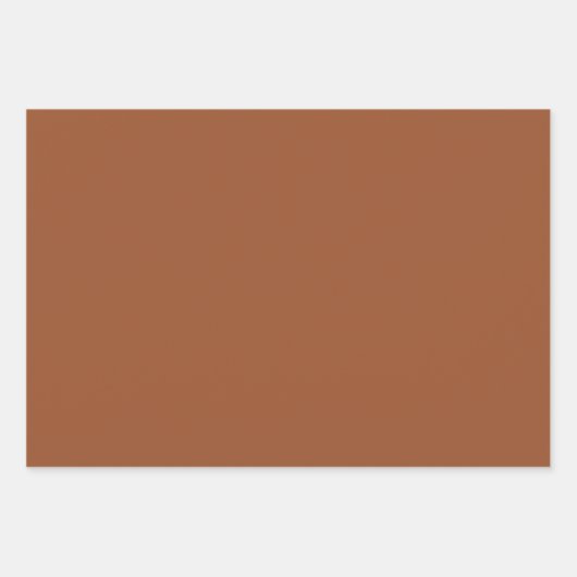 プレーンハワイアンハードウッドブラウンシェード3トーン ラッピングペーパーシート (正面3)