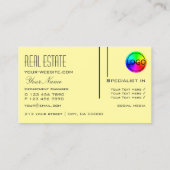 プレーンパステルイエローロゴプロフェッショナル モダン 名刺 (裏面)