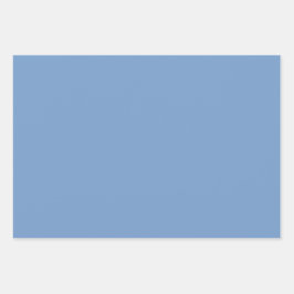 プレーンパステルスカイベルブルーシェード3トーン ラッピングペーパーシート
