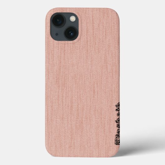 プレーンパステルピンクと木目モノグラム Case-Mate iPhoneケース (裏面)