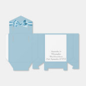 プレーンパステルブルーサテンリボンボー結婚ズ フェイバーボックス (折り畳みなし)