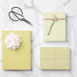 プレーンパステルラッシュ金ゴールドカラーシェードトーン3 ラッピングペーパーシート