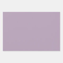 プレーンパステル淡い色のラベンダーパープルシェード3トーン ラッピングペーパーシート