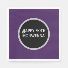 プレーンパープルダークゴシック スタンダードランチョンナプキン