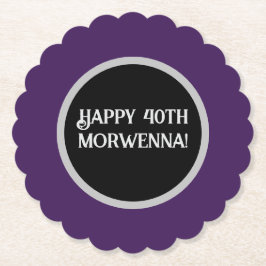 プレーンパープルダークゴシック ペーパーコースター