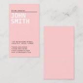 プレーンピンクステージディレクターの名刺 名刺 (正面/裏面)