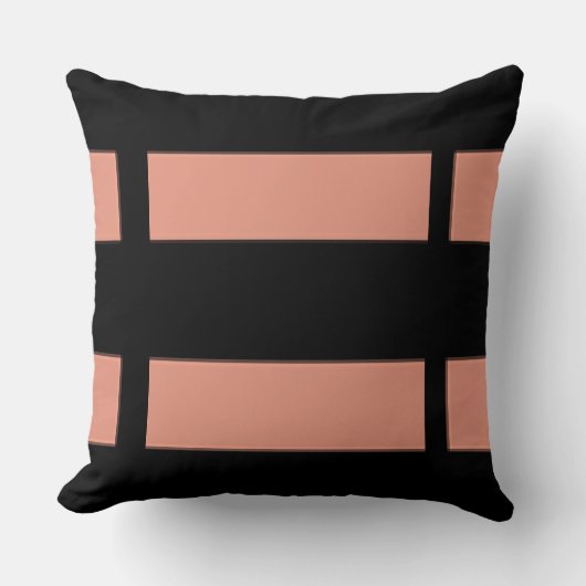 プレーンピンクストライプ色デザイン クッション (正面)