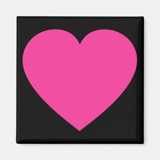 プレーンピンクハート マグネット (正面)