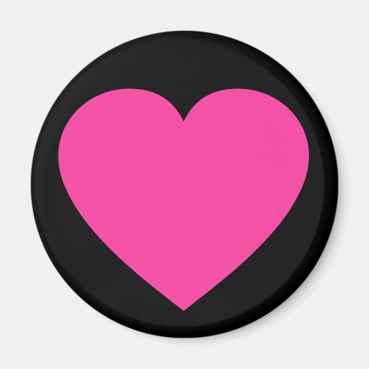 プレーンピンクハート マグネット (正面)
