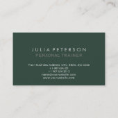 プレーンフィットネスミニマモダンリスト 名刺 (裏面)