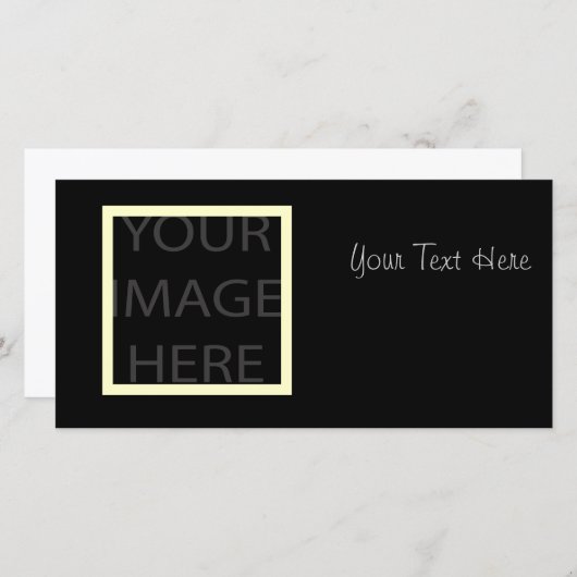 プレーンフォトカードテンプレート、完全にカスタマイズ可能 (正面/裏面)